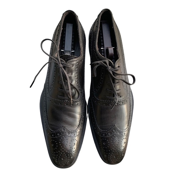 To Boot New York Black Leather Wingtip Shoes - Picture 3 of 6